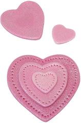 SH251 3 pièces. Moules à glaçage en forme de COEUR en acier inoxydable pour décorer les gâteaux au sucre, argent