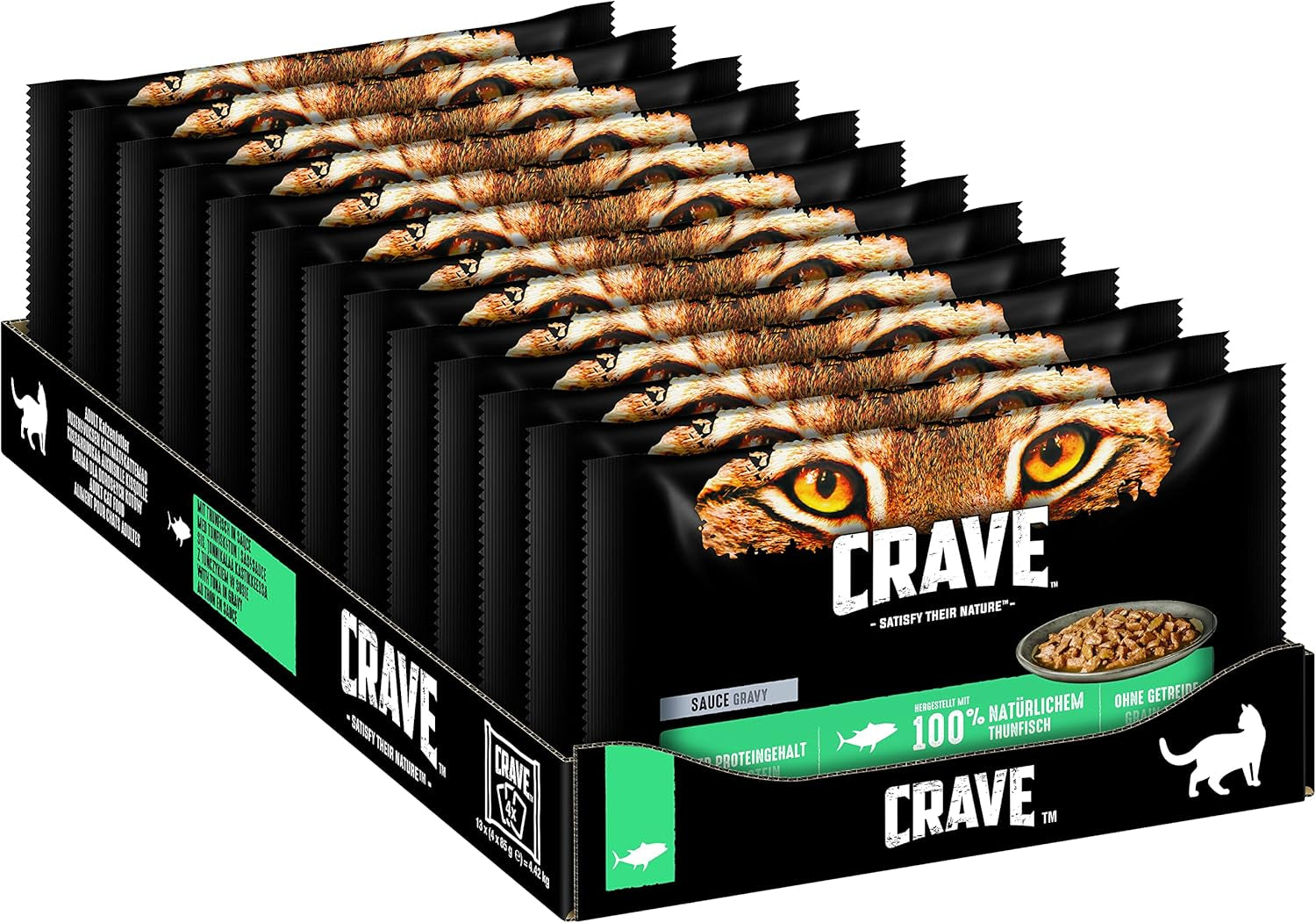 CRAVE Katze Portionsbeutel Sauce Multipack au Thon 13 x 4x85g