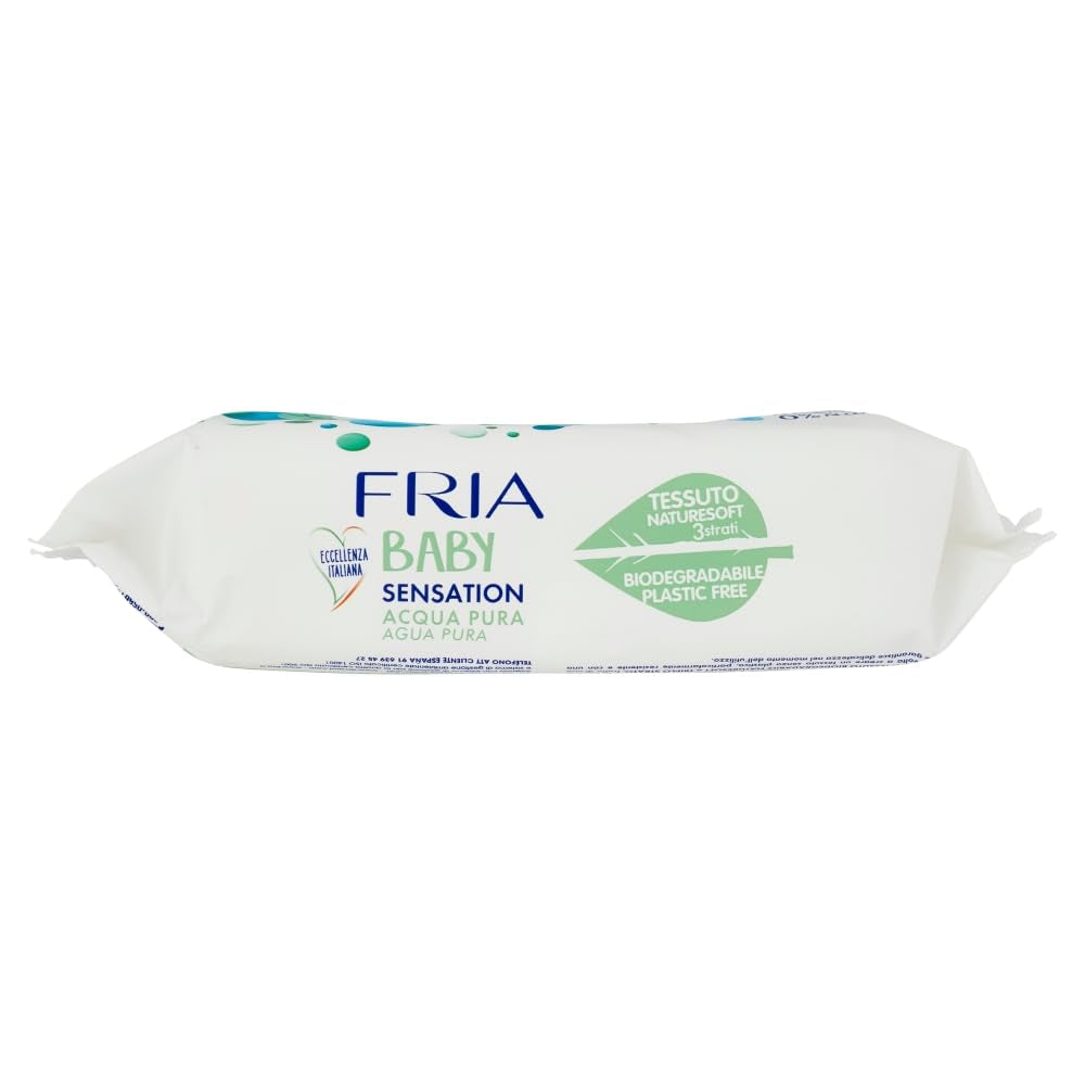 Lingettes humides à l'eau pure Baby Sensation, formulées avec de l'eau purifiée à 98 % pour le nettoyage de la peau, testées dermatologiquement, paquet économique de 840 lingettes