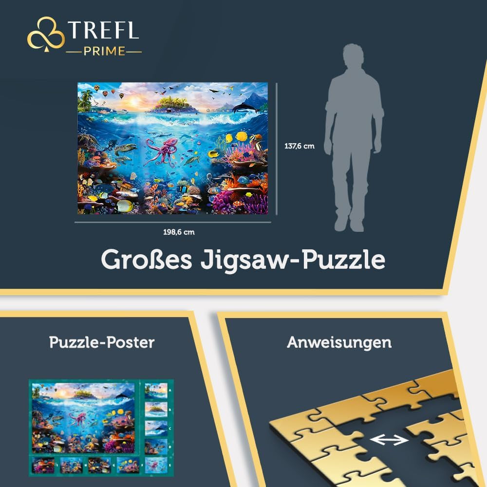 Trefl Prime - Puzzle UFT : Plongez dans le paradis sous-marin - 13500 pièces, Grand puzzle représentant les fonds marins colorés, Carton le plus épais, Bio, EKO, Divertissement pour adultes et enfants à partir de 12 ans Puzzle Naty Shop