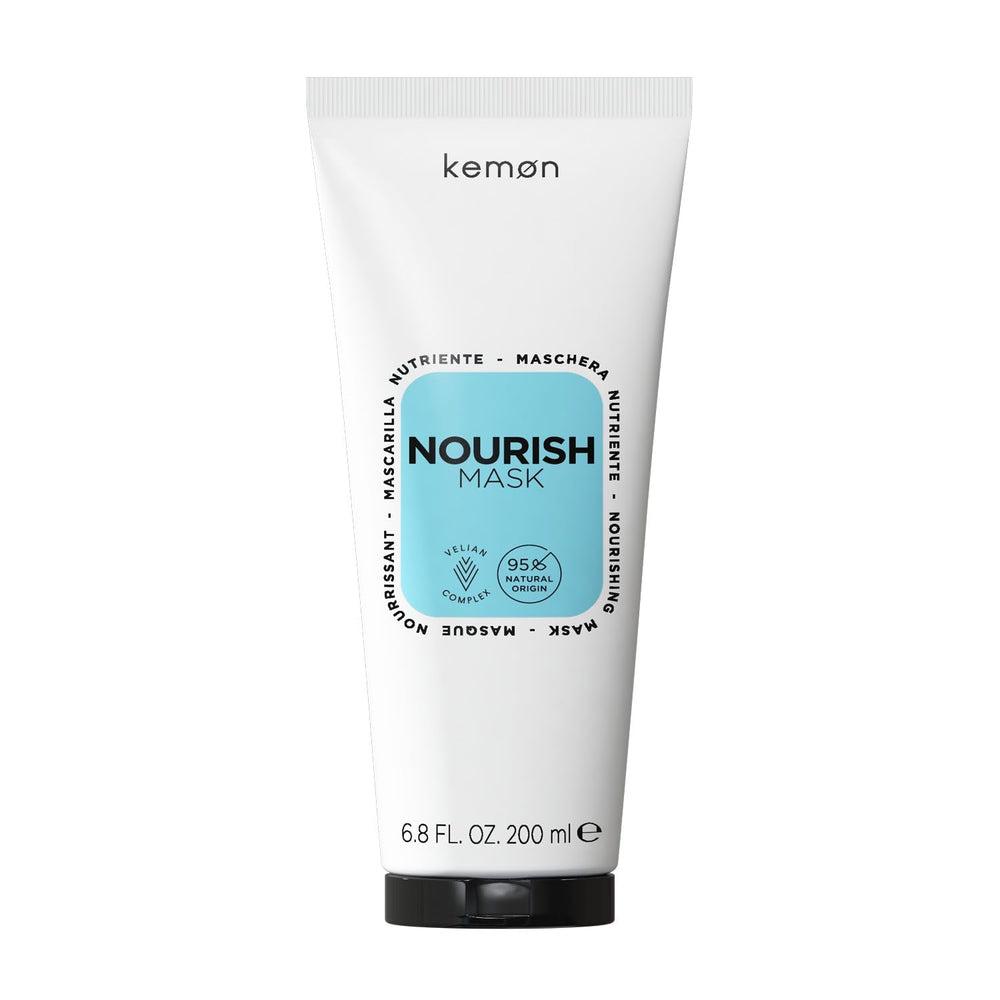 Kemon - Nourish Mask, masque nourrissant pour cheveux cassants, secs et bouclés, à base de beurre de karité, favorise le démêlage, pour cheveux doux, 200 ml Naty Shop Hair Mask Default title