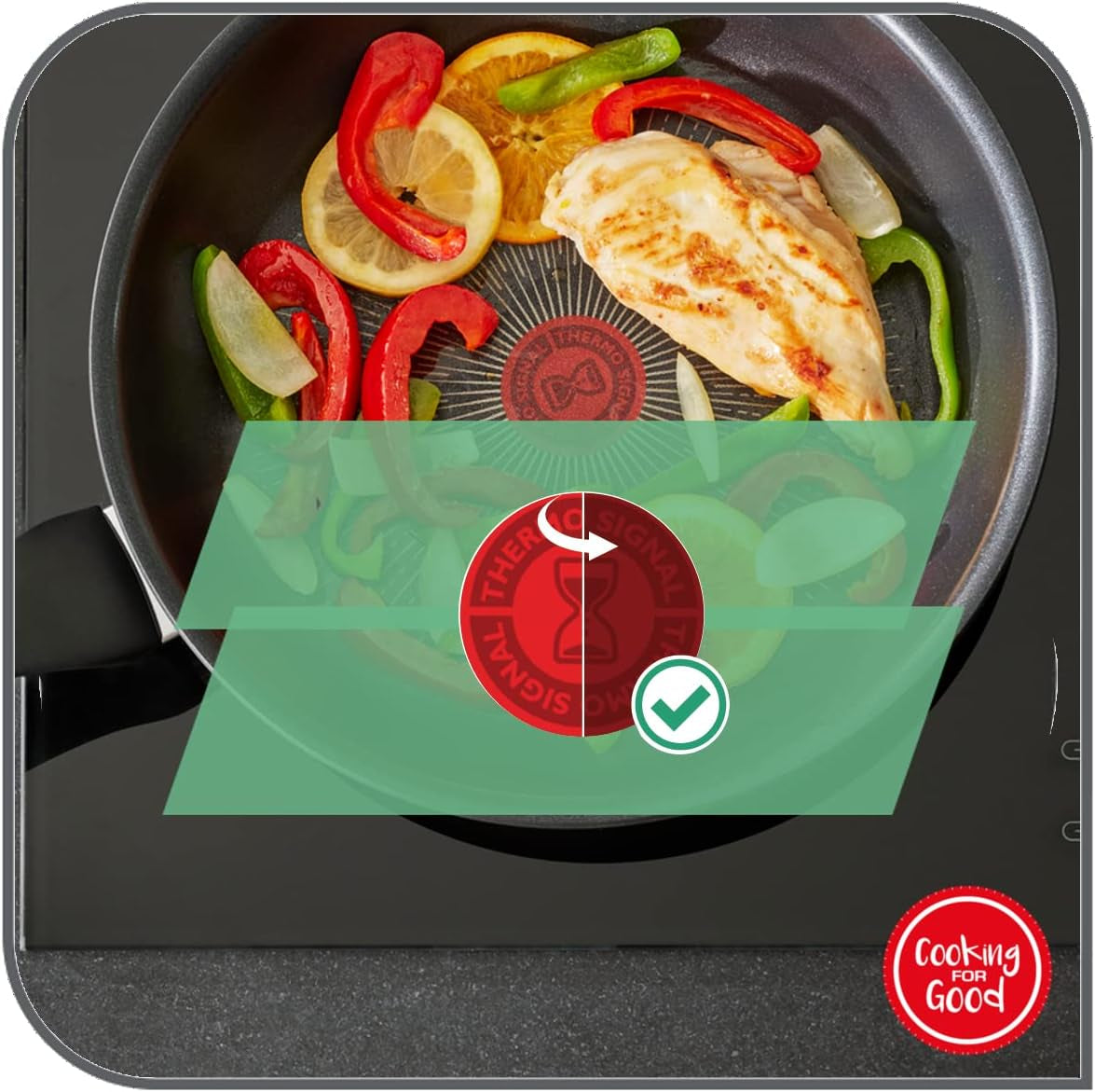Tefal Hard Titanium Essential, ne convient pas aux casseroles et poêles à induction Naty Shop