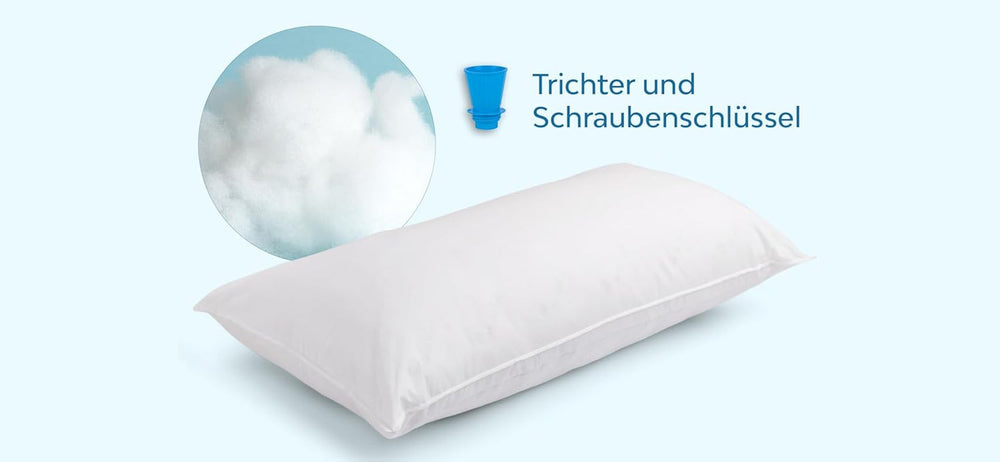 Oreiller à eau original Mediflow 5201 dans un paquet de deux 40 x 80 cm, blanc, 2 pièces (1 paquet) Oreillers standard Naty Shop