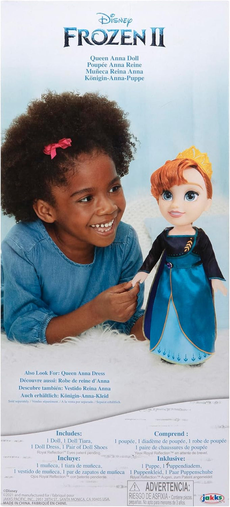 Poupée Anna Disney La Reine des Neiges 2 - une poupée articulée de 35 cm de haut dans une robe tendance emblématique avec l'écusson Arendelle et un diadème pour plus de plaisir, pour les filles âgées de 3 ans et plus