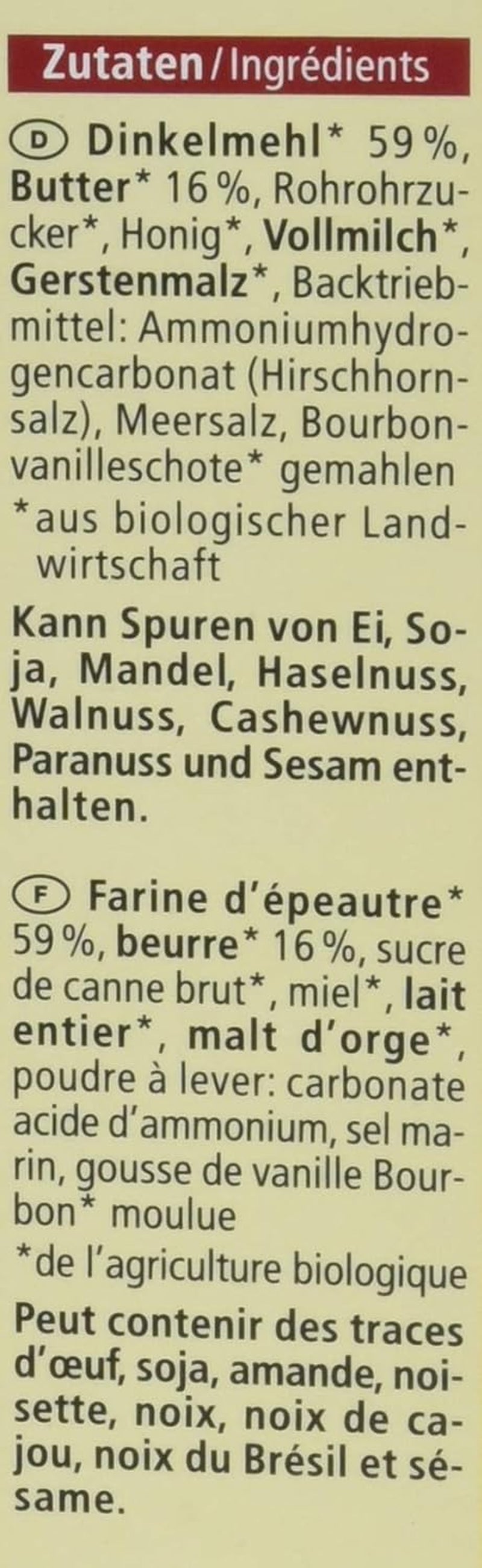 Biscuits au beurre d'épeautre bio, 150 g