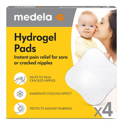 Medela Hydrogel Pads - soulagement et refroidissement immédiats des mamelons douloureux - réutilisables - paquet de 4 serviettes stériles, emballées individuellement Accessoires Alimentation et Allaitement Bebe Naty Shop