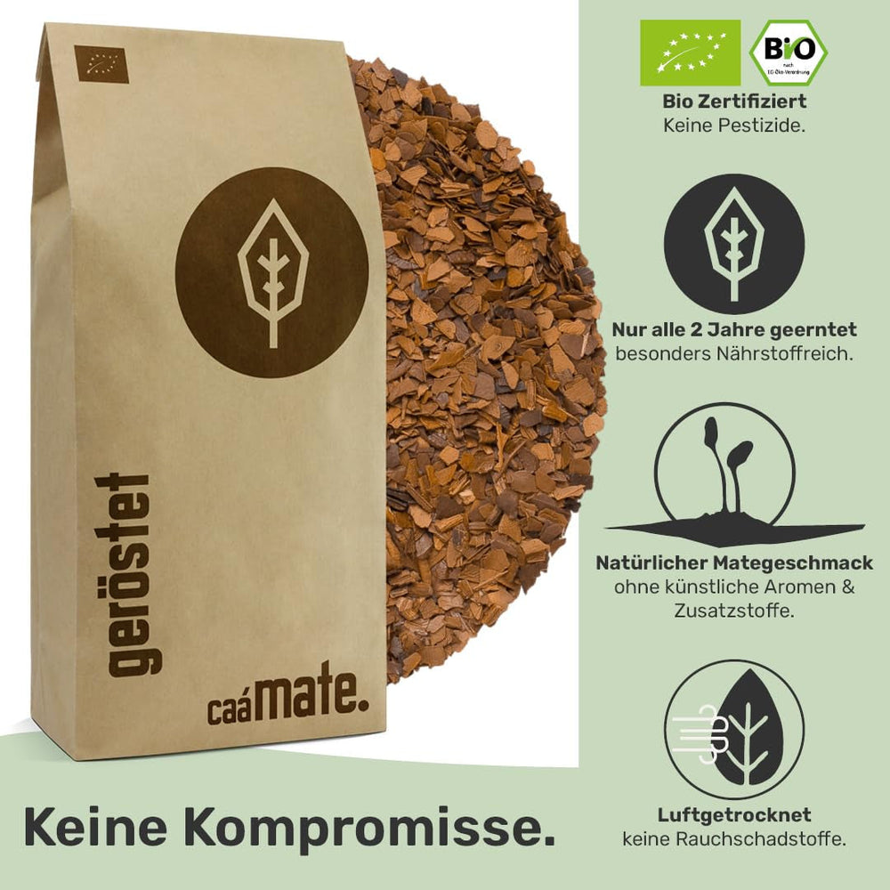 Thé Mate torréfié BIO 1 KG ● Thé Yerba Mate ● Biologique, équitable et séché à l'air