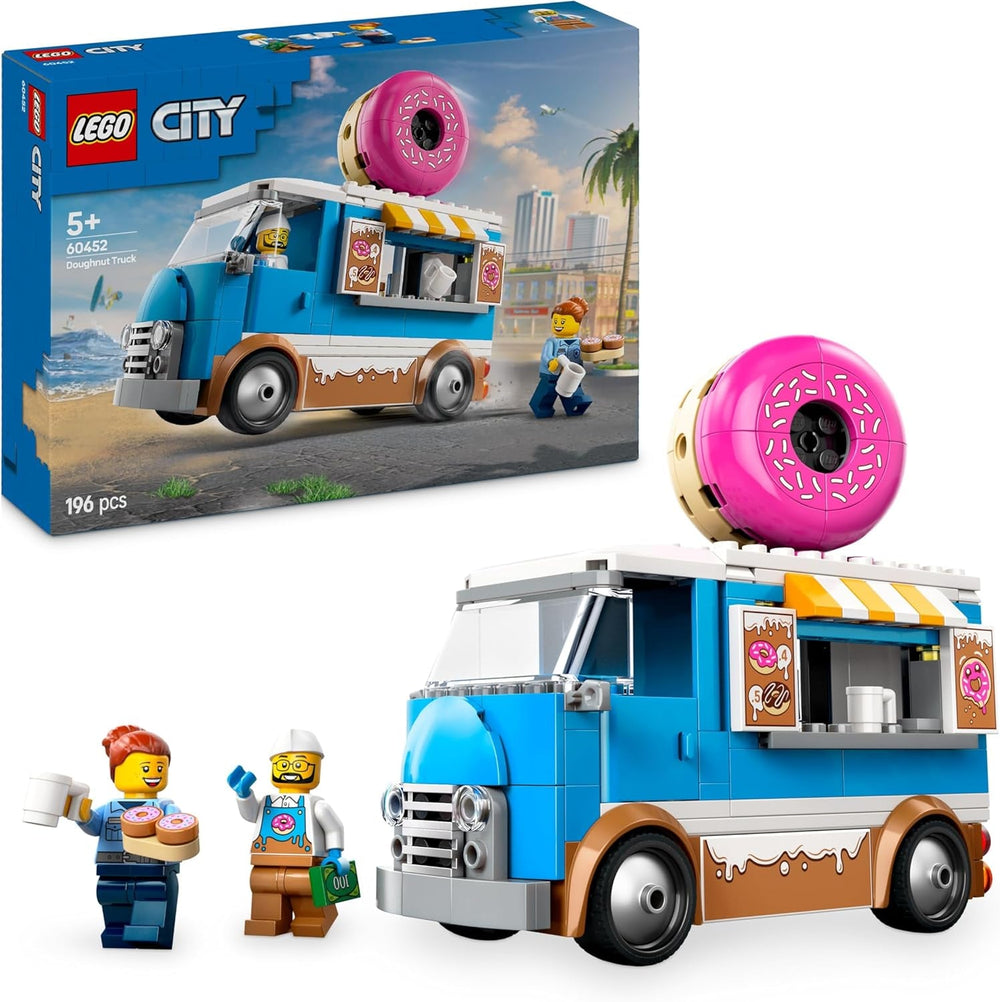 LEGO City Burger Van, Food Truck Toy for 5 Plus Year Old Boys & Girls, Vehicle Building Toys, Kitchen Playset with Vendor Minifigure and Accessories, Imaginative Play Gifts for Kids 60404
