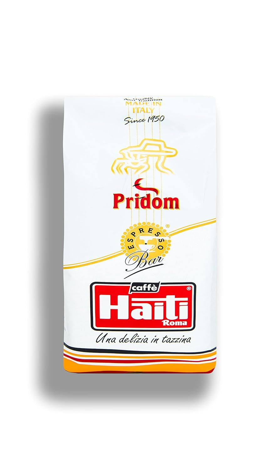 Café en grains de haute qualité Caffè Haiti Roma Pridom, torréfié à la main, en paquets de 1 kg