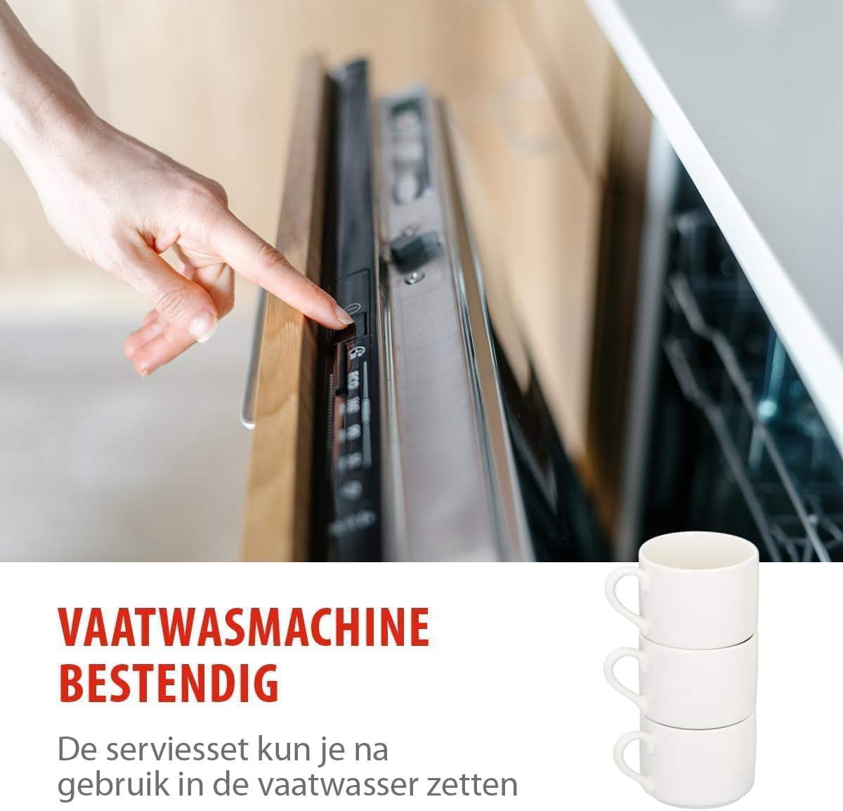 Set de veselă Alpina 4 persoane pentru micul dejun Seturi vesela masa Naty Shop