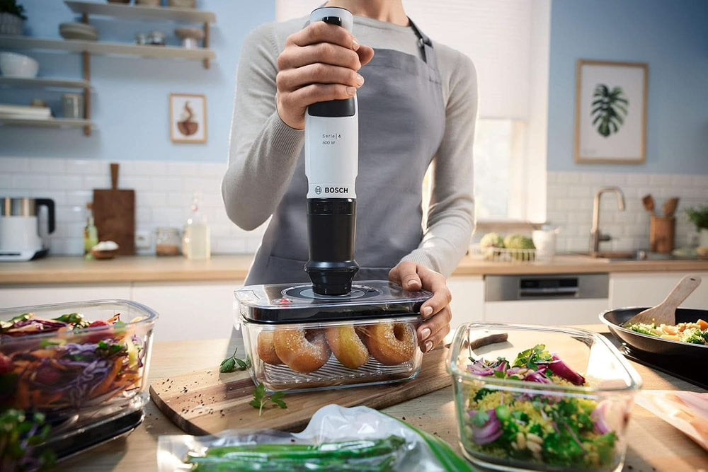 , Mélangeur Stab, Ergomaster Série 4, Moteur 800 Watts, Contrôleur de vitesse, Quattroblade Kitchen Naty Shop