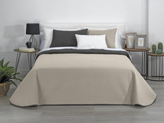 Estoralis | AVA | Courtepointe réversible | Pour toutes les saisons | Couleur - Gris/Anthracite | Pour lit de 105 cm. (200 X 270 Cm. Ancho X Alto) | Couette matelassée Couettes et couettes Naty Shop