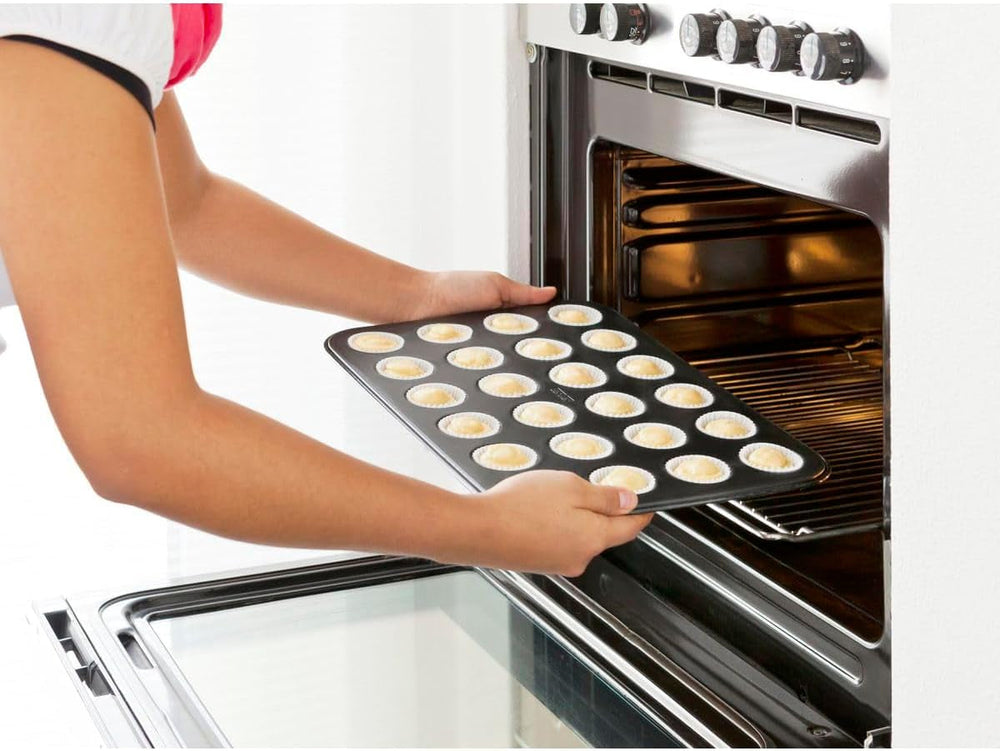 Zenker 6541 Black Metallic 24Er Mini-Muffinform – Antihaftbeschichte Für Perfekte Mini-Muffins, Ø 4,5 cm, ​​​​Made in Germany Moules et plaques à pâtisserie Naty Shop