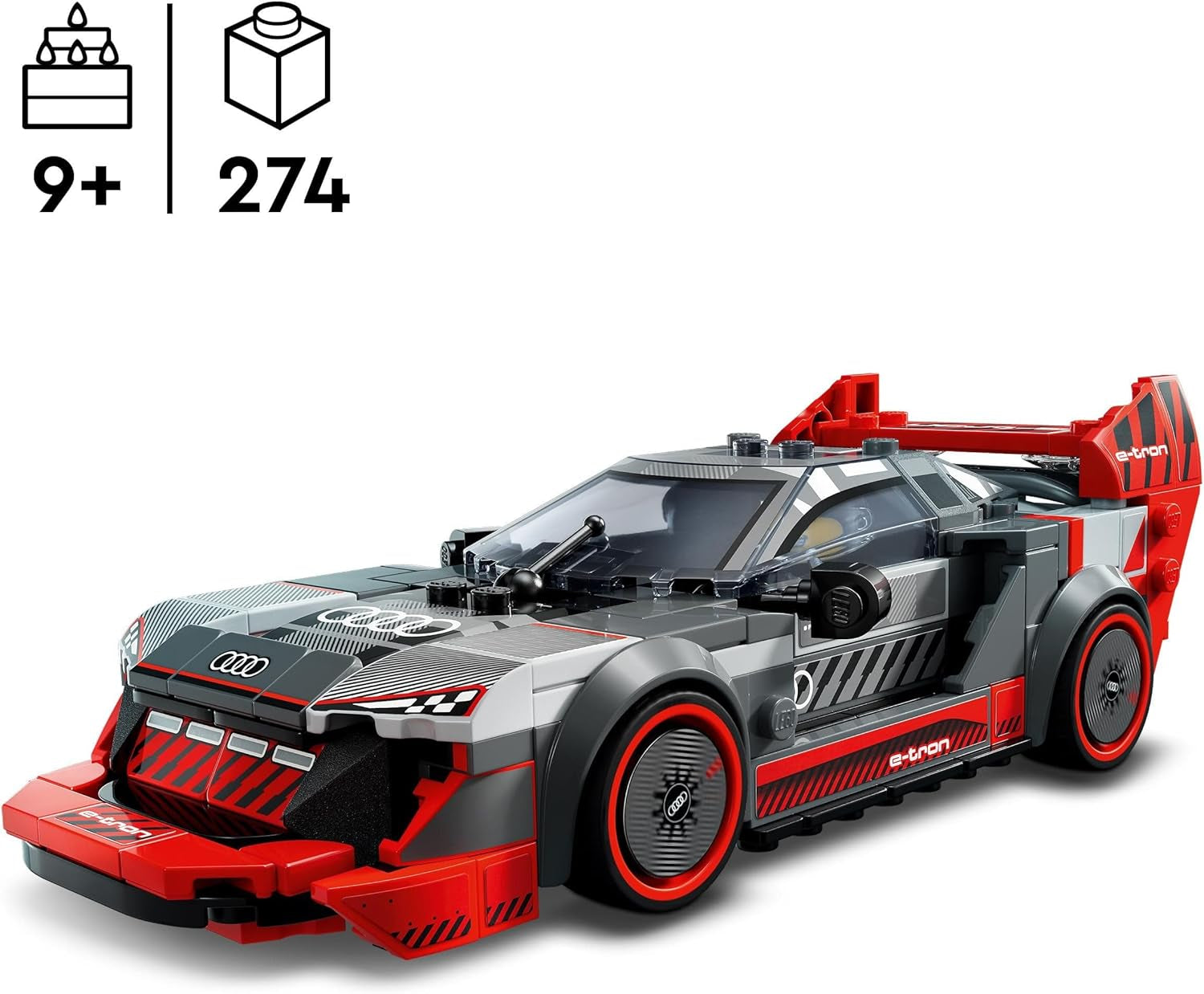 LEGO Speed Champions Audi S1 E-Tron Quattro Ensemble de voiture de course avec jouets de voiture à construire, jouer et exposer, modèle de voiture pour enfants, cadeau pour garçons et filles de 9 ans 76921 Ensembles de construction Besuche den LEGO-Store