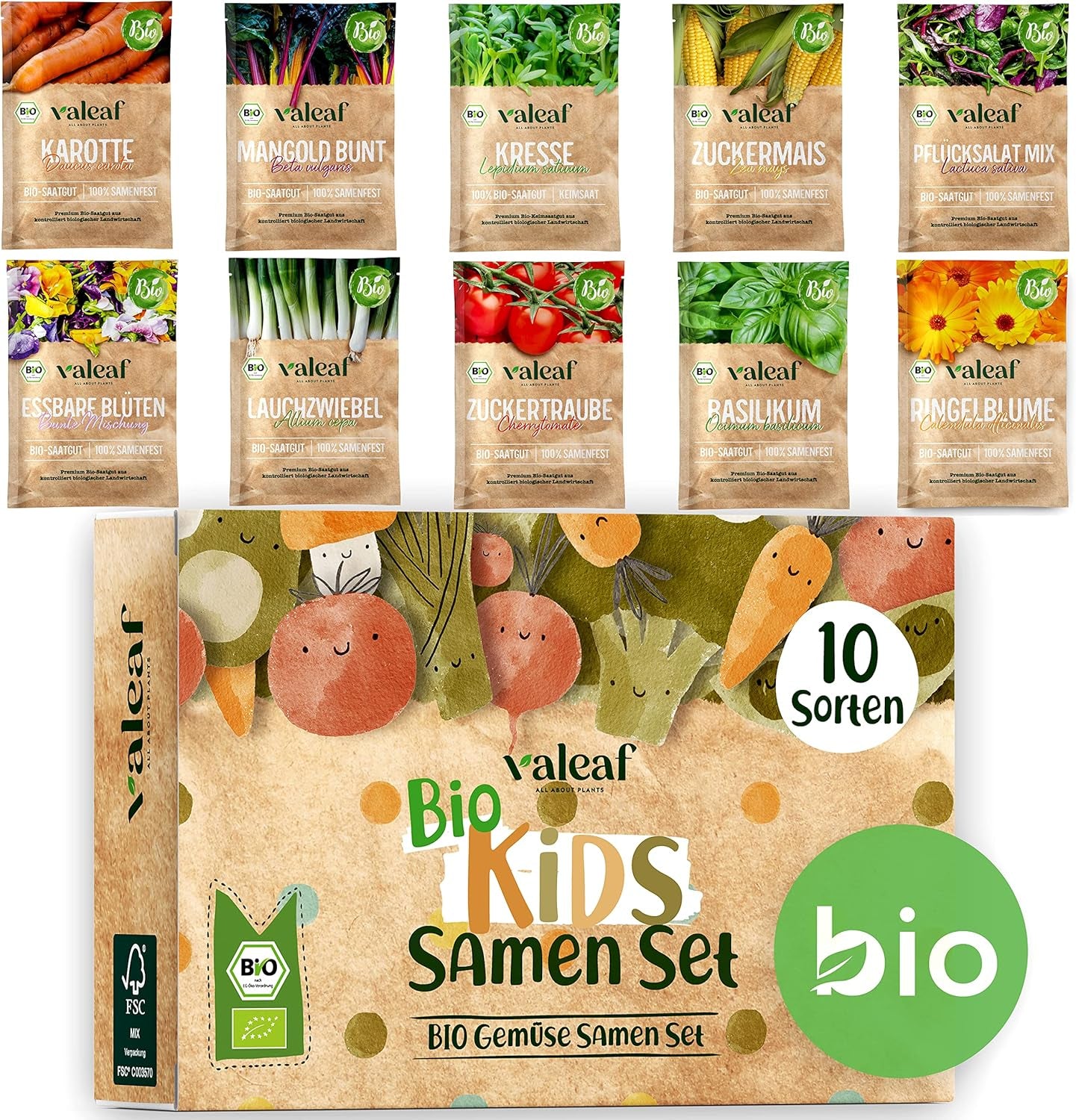 BIO Verrücktes Gemüse Samen Set I Saatgut Set Mit Besonderen Gemüsesamen I Züchte Buntes Gemüse I Mini Pflanzset I Crazy Veg I Gemüse Samen Set I Garten Anzuchtset Gemüsesamen Geschenk