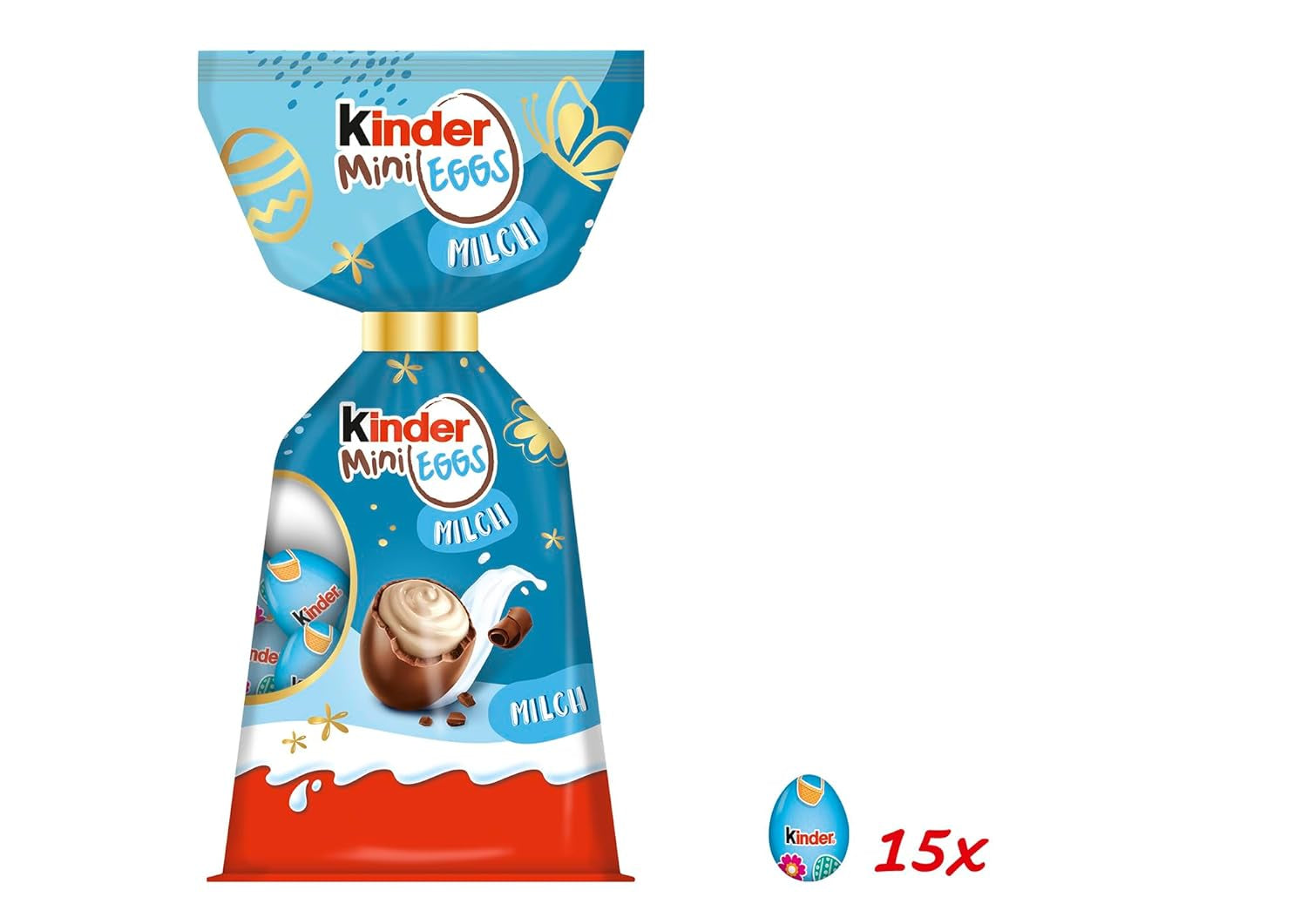 Kinder Mini Oeufs Lait | 85g – Délicieux Oeufs de Pâques en Chocolat – Bonbons de Pâques – Fourrage au lait onctueux enrobé de chocolat au lait – Parfait pour le panier de Pâques – À partager