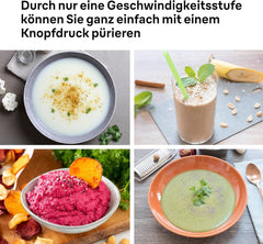 Braun Stabmixer MQ10.001M Multiquick 1 - Extra Light Pürierstab Mit Edelstahl-Mixfuß Und Easytwist System, Inkl. Mix- & Messbecher 600 ml, 450 watts, blanc mère et enfant Naty Shop