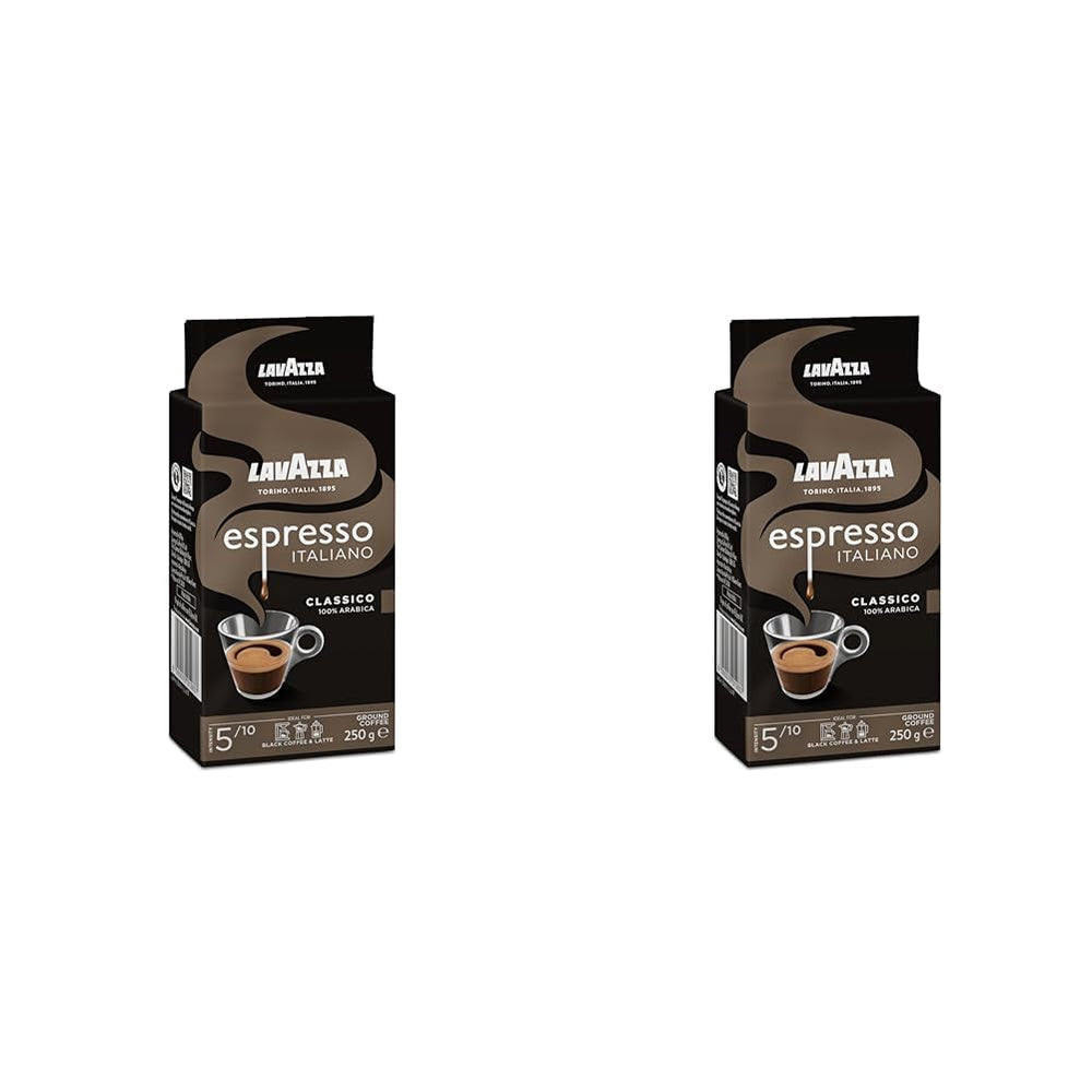 Lavazza Caffe Espresso 100% Arabica, 250 g Packung (Packung mit 2)