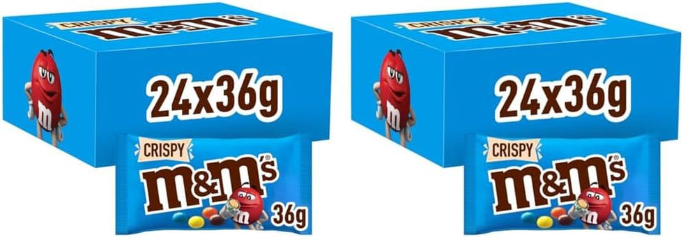 M&M's Peanut Chocolate Bulk Pack 24 x 45 g Lentilles au chocolat aromatisées aux cacahuètes Cadeau au chocolat (1080 g) Idéal comme friandise sur le thème du football