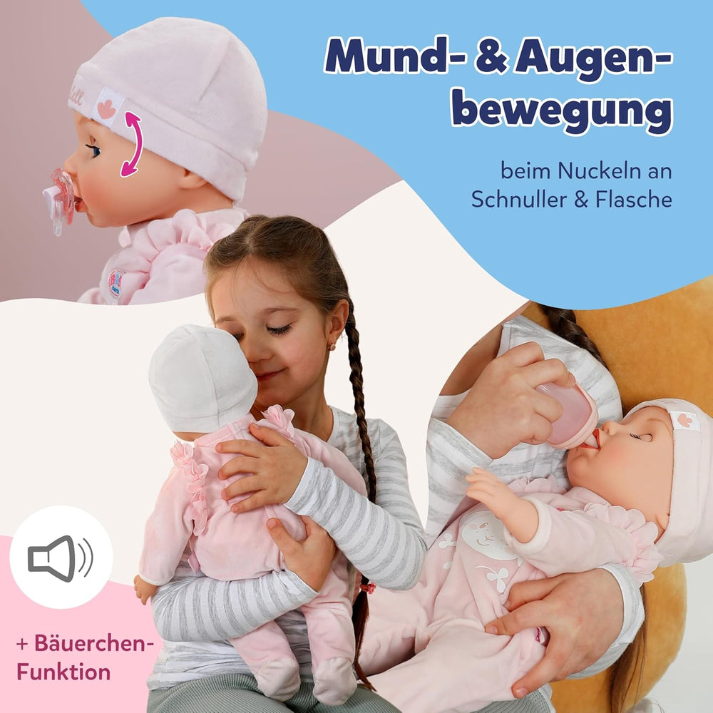 BABY Born Annabell 43 cm - Poupée douce avec 7 fonctions électroniques et sonores - Convient aux enfants à partir de 3 ans - La poupée comprend des accessoires - Nécessite des piles