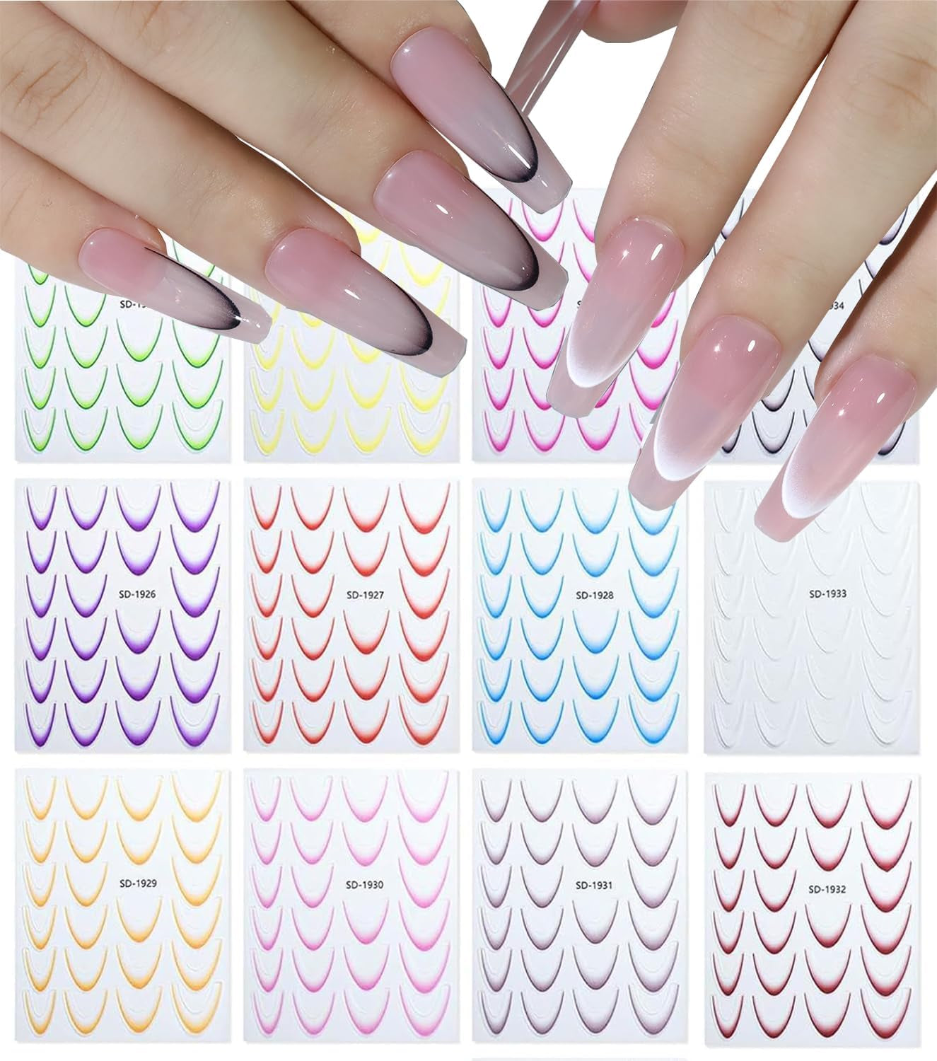 Autocollants pour ongles mignons pour enfants, 20 feuilles d'autocollants pour ongles 3D qui brillent dans le noir, fleurs colorées, décorations Nail Art, autocollants pour ongles, autocollants auto-adhésifs, accessoires de décoration DIY