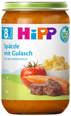 Hipp Menus Bio à partir de 8 mois spaetzle (pâtes) au goulasch, 220G, pack de 6 (6X220G) Mère et Enfant Naty Shop Default Title