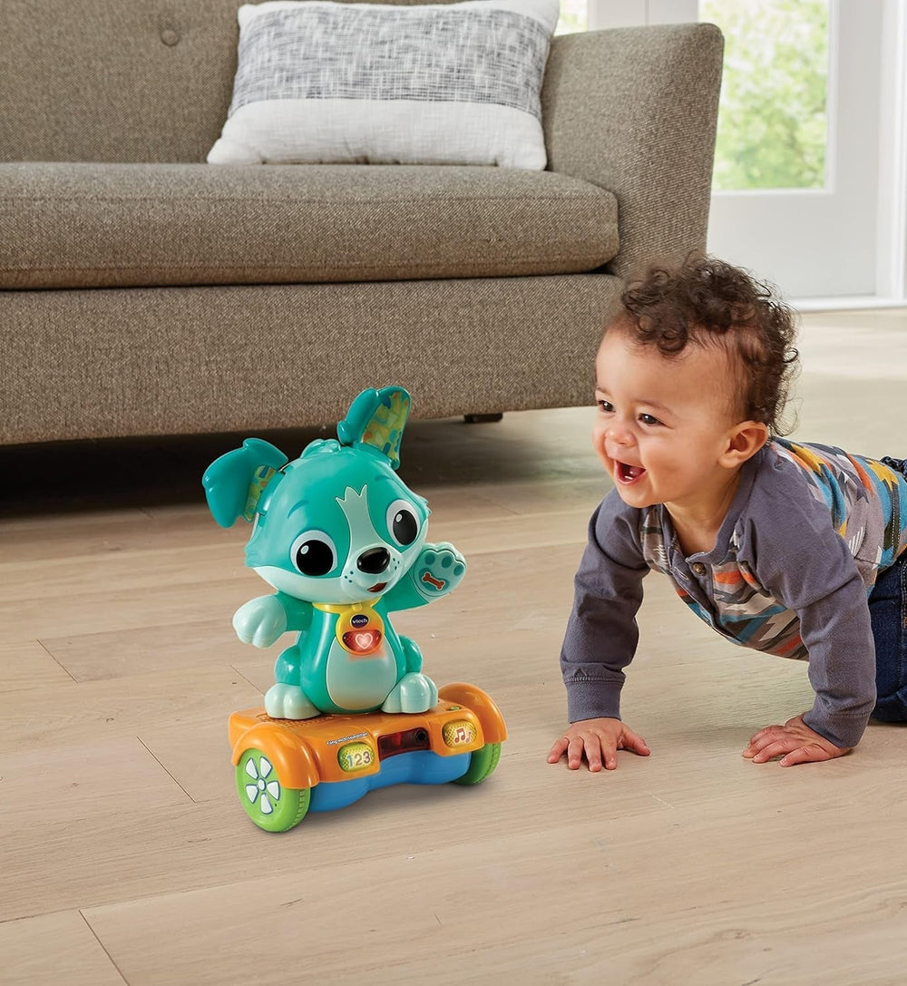 Vtech Baby Catch Me Puppy - Le chiot hoverboard motorisé encourage le mouvement - Avec des oreilles mobiles, des chansons, des sons et du contenu d'apprentissage - Pour les enfants âgés de 12 à 36 mois Bebe Toys Naty Shop