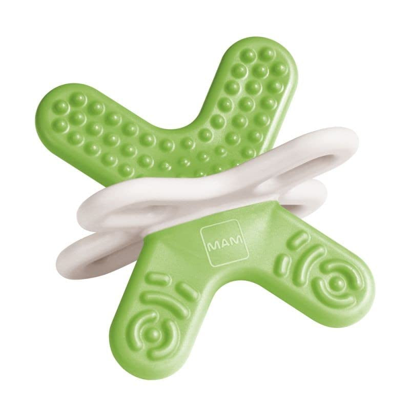 Anneau de dentition MAM C125 Bite & Relax, 2 boîtes de stérilisation, vert
