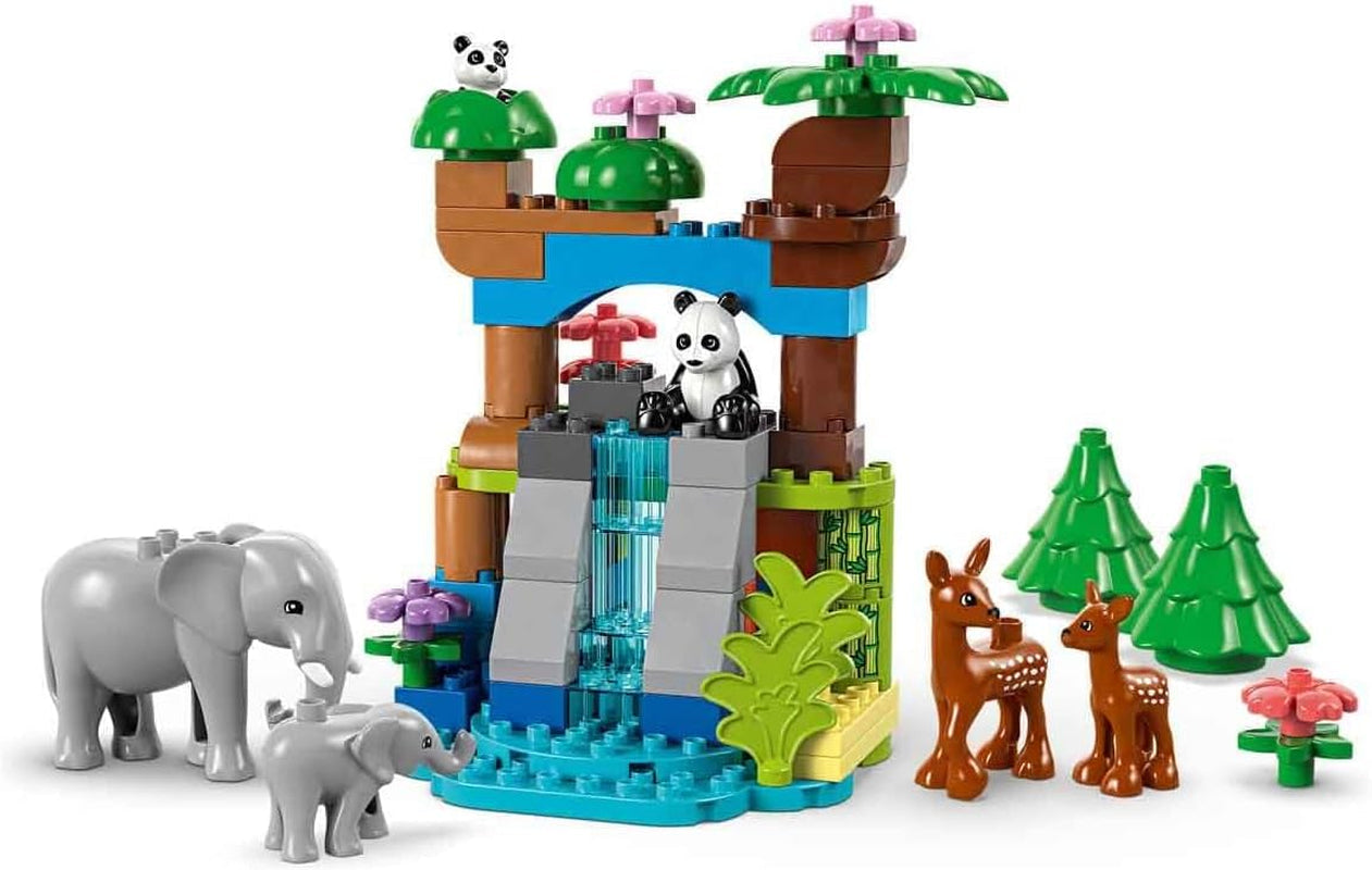 LEGO DUPLO Town Wild Animal Families 3 en 1, jouet éducatif pour tout-petits avec tortues, tigres, éléphants, cerfs, pandas, ensemble pour enfants d'âge préscolaire à partir de 2 ans, jouet de construction avec figurines d'animaux 10446 Jeux de construction Beuche den LEGO-Store