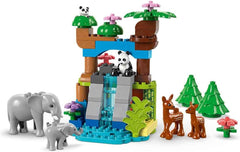 LEGO DUPLO Town Wild Animal Families 3 en 1, jouet éducatif pour tout-petits avec tortues, tigres, éléphants, cerfs, pandas, ensemble pour enfants d'âge préscolaire à partir de 2 ans, jouet de construction avec figurines d'animaux 10446 Jeux de construction Beuche den LEGO-Store