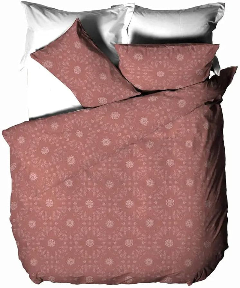 The Linen Yard Parure de Couette Bohème, Rouge, 260 X 220 Cm Couettes et Couettes Naty Shop Red Clay Lit Simple