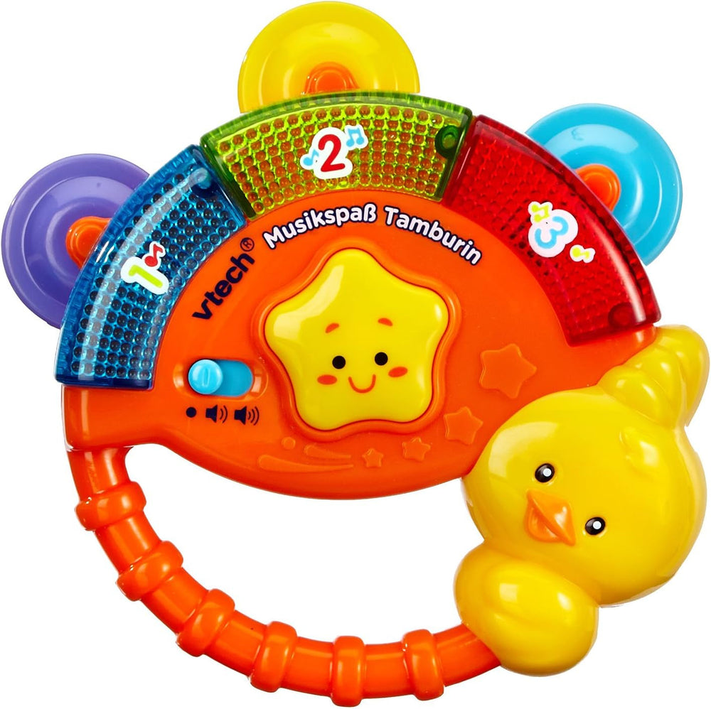 Vtech Baby Boule Musicale Magique 3-en-1, 9-36 Mois & Tambourin Amusant Baby Music - Jouet Électronique avec Musique et Effets Sonores - Pour 9-36 Mois Jouets Bébé Bebe Naty Shop