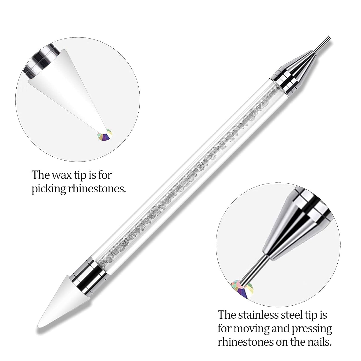 ANGNYA 4000 Pièces Strasssteine ​​​​Nägel Nail Art Strasssteine ​​​​Dekorationen Nagelsteine ​​​​Für Nail Art Zubehör Und Klare Kristall Strasssteine ​​​​Handwork Mit Pick up Pinzette Et Strass Picker Dotting Pen…