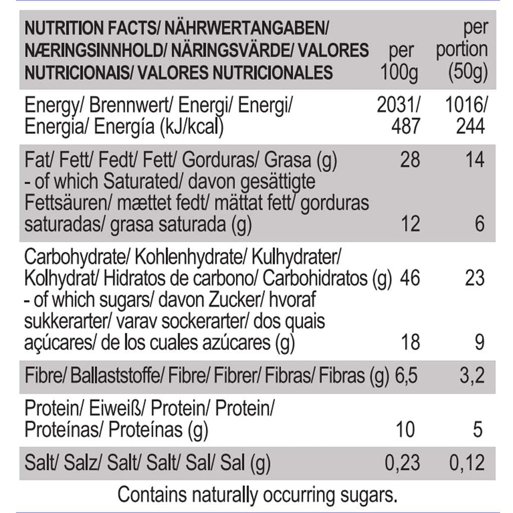 Biscuits végétaliens aux amandes et au caramel salé – Emballés individuellement, sans gluten, sans soja, avoine biologique aux amandes – 12 x 50 g Multipack (lot de 2)