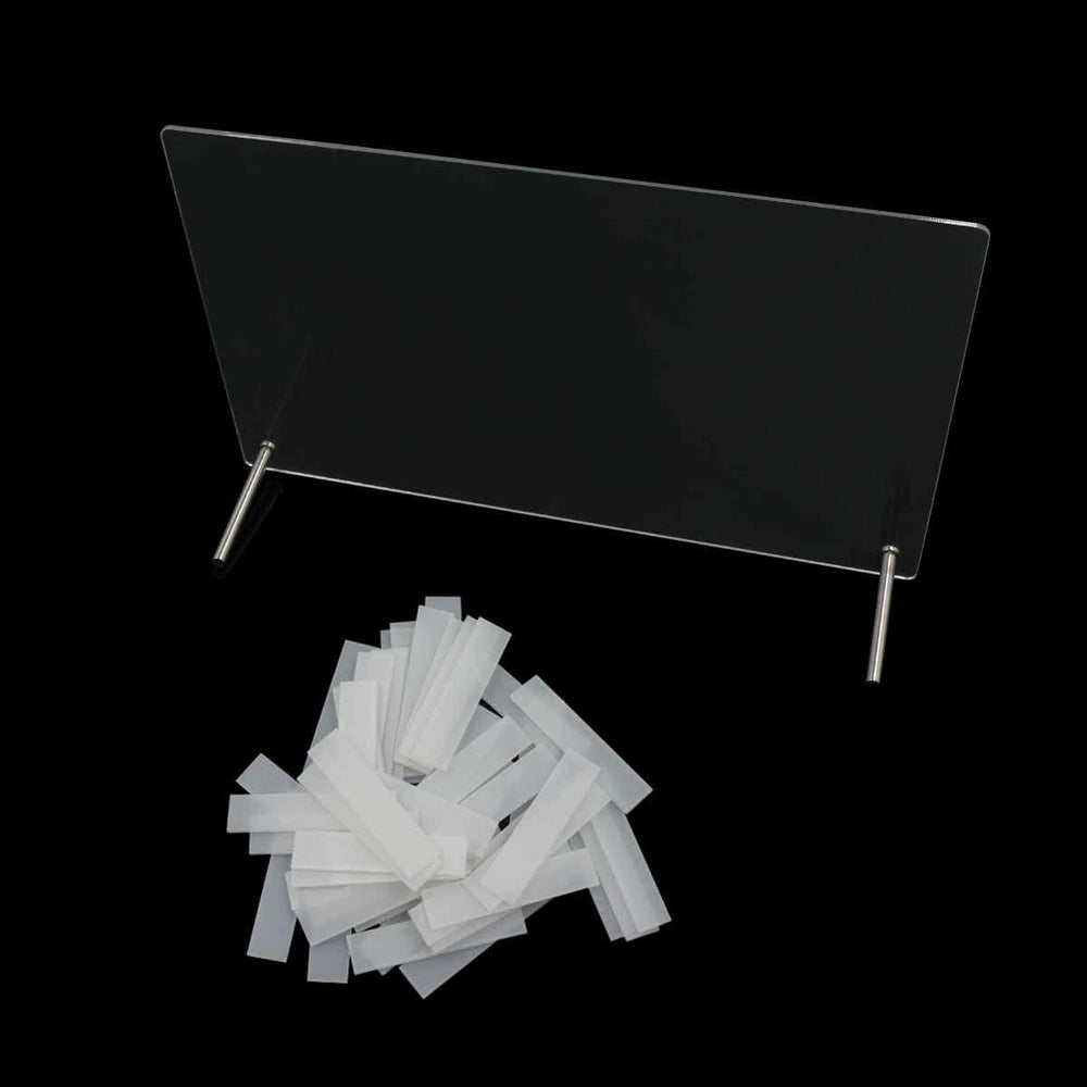 Panneau d'affichage d'ongles en verre acrylique avec bandes d'affichage et nano-adhésif, affichage de pointe d'ongle, carte de couleur transparente pour Nail Art, affichage d'art d'ongle, affichage d'exercice d'ongle (transparent)