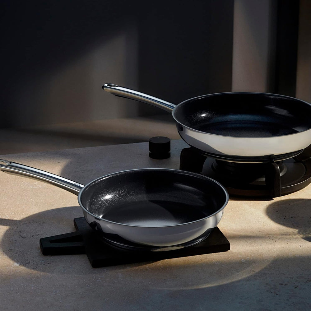 WMF Devil Set de poêles 2 pièces, poêle à induction 24, 28 cm, acier inoxydable Cromargan, revêtement céramique, allant au four Casseroles et poêles Naty Shop