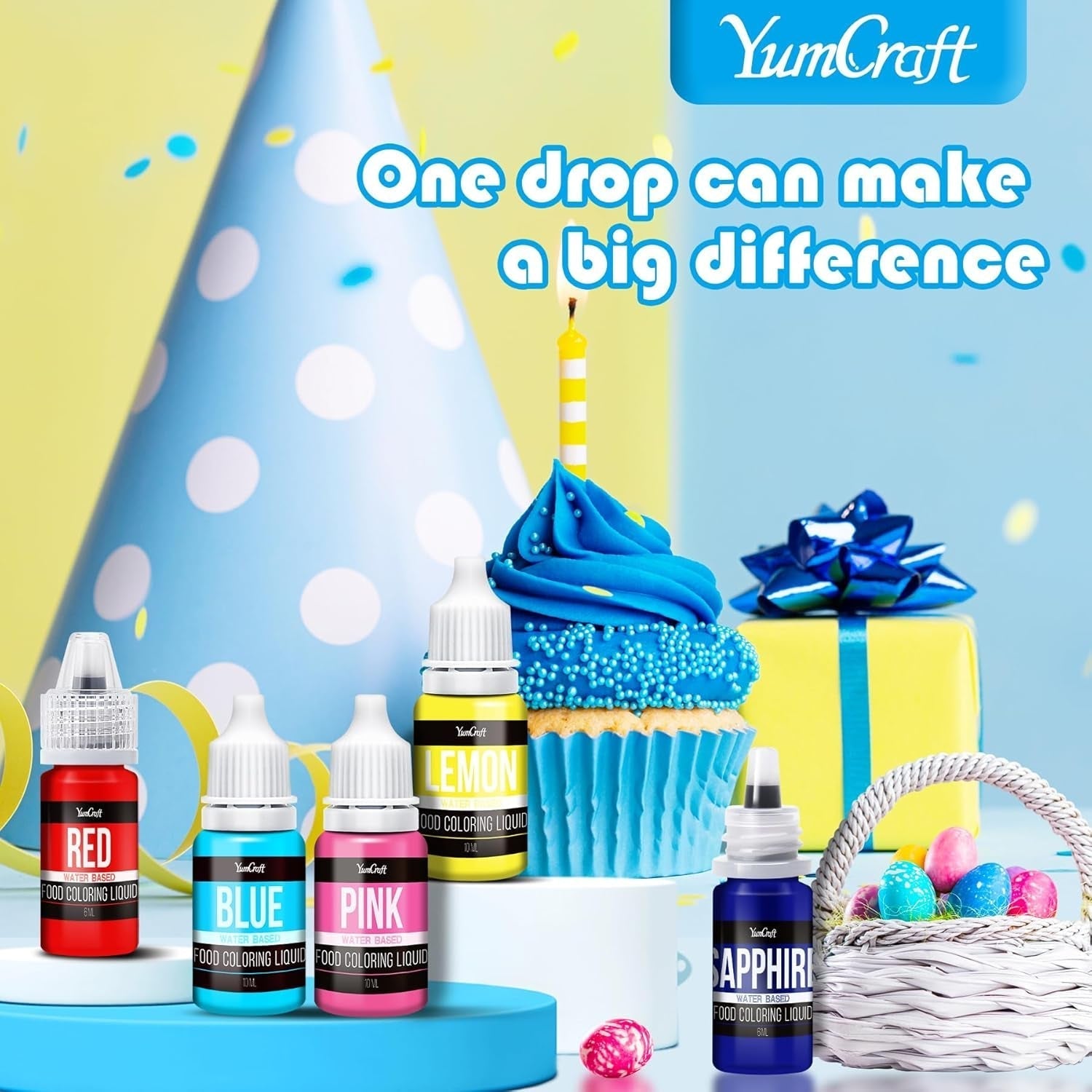 Colorant alimentaire - Colorant alimentaire liquide hautement concentré pour gâteaux, pâtisseries, œufs de Pâques, boissons - Colorant alimentaire sans sucre pour fondant, glaçage, slime, décoration de gâteaux (Velours Rouge, 236 ml)