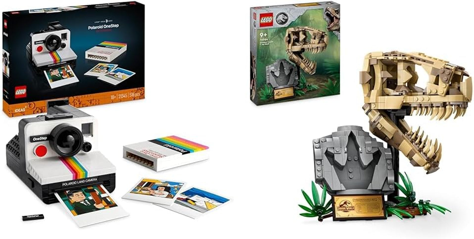 LEGO Ideas Ensemble appareil photo Polaroid Onestep SX-70 pour adultes, à collectionner avec des détails authentiques, activité créative, cadeaux de photographie pour femmes, hommes, lui, elle et adolescents 21345 Ensembles de construction Besuche den LEGO-Store Pack de fossiles de dinosaures
