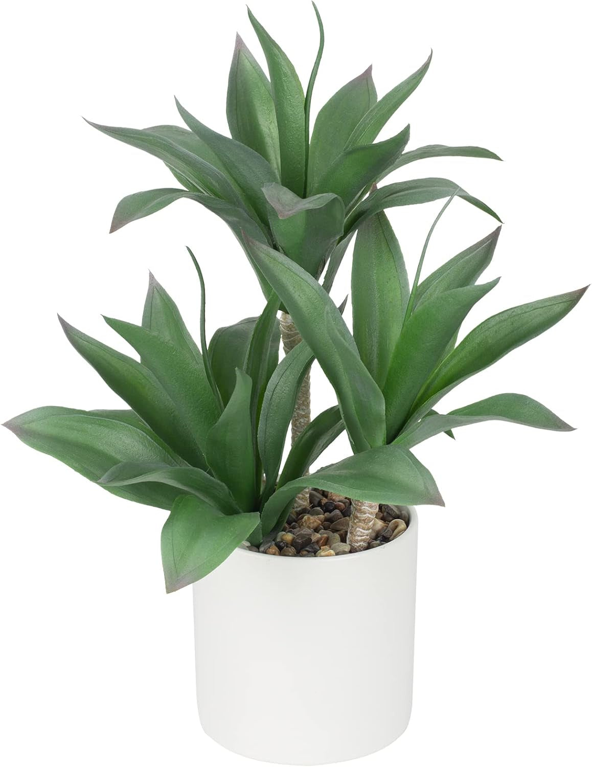 Groß Sukkulenten Künstliche Pflanzen Deko Im Topf 37Cm, 3 Stück Agave Pflanze Faux Sukkulente Kunstpflanze Im Topf Keramik, Sukkulente Topfpflanzen Deko Aloe Yucca Vera Für Haus Büro Küche Desktop#2