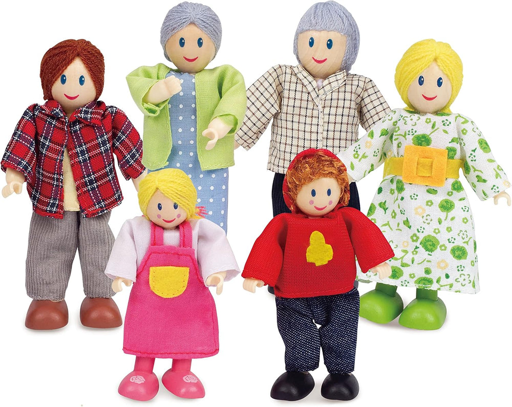 Hape E3401 Four Seasons House, Meublé et E3500 - Famille de poupées, peau claire