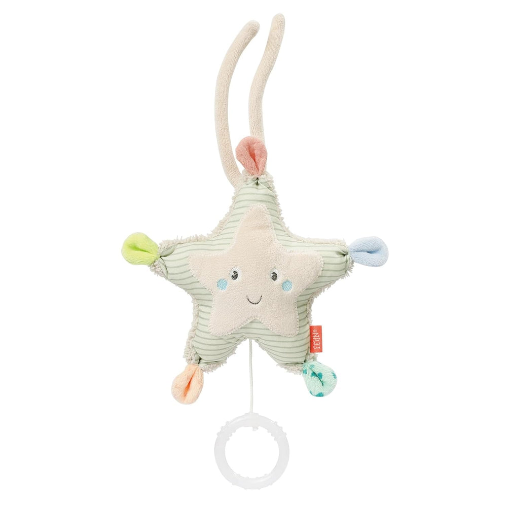 Fehn boîte à musique bébé somnifère mouton - peluche avec attache - chanson somnifère "Brahms berceuse" - jouet pour enfants pour le voyage et la maison - jouets musicaux pour bébés et enfants Jouets Bebe Naty Shop Starfish