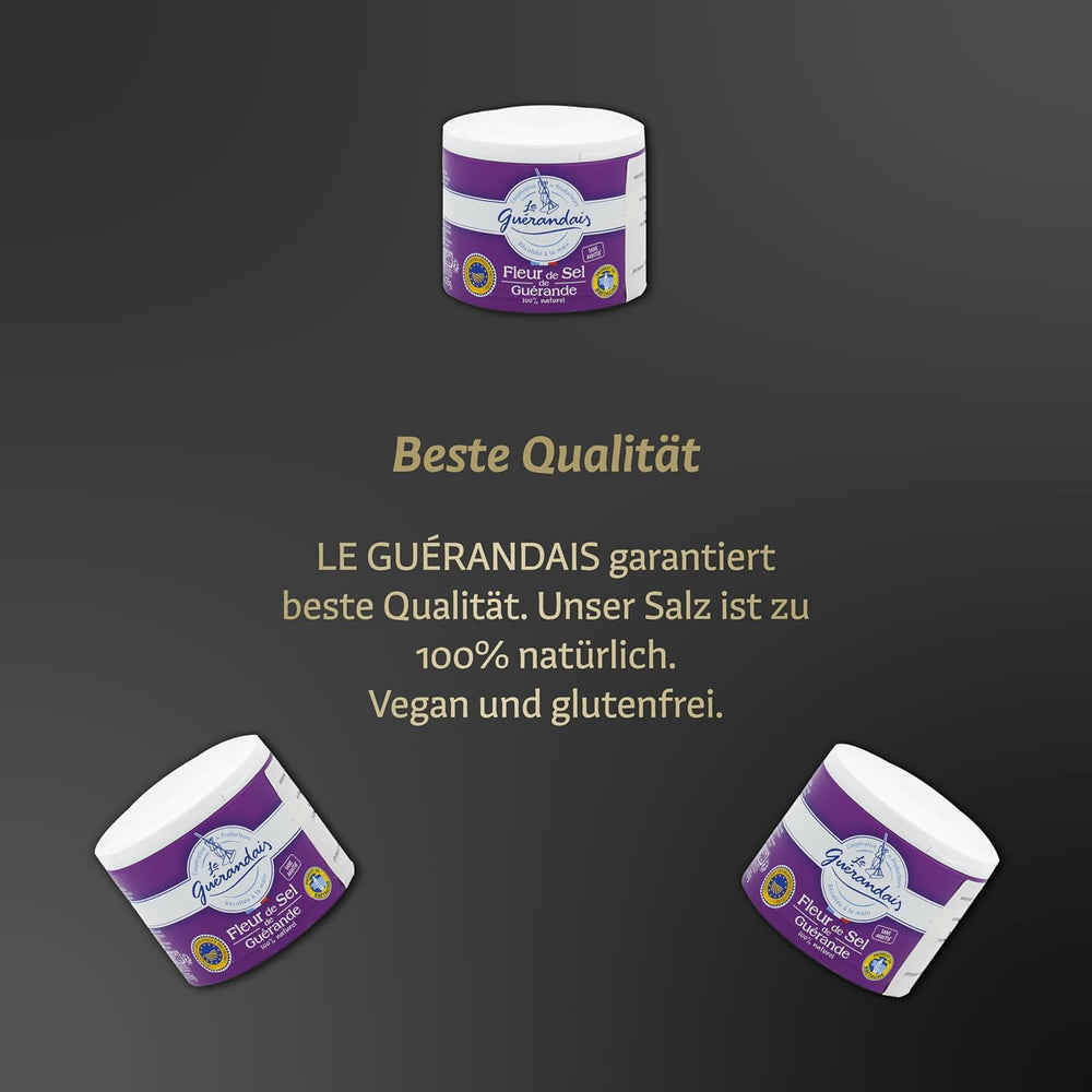 Handgeschöpftes Fleur de Sel, DE GUERANDE, Dose 125g