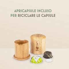 Bialetti Gioia, machine à expresso pour capsules en aluminium, super compacte, réservoir de 500 ml, 50% plastique recyclé, couleur taupe