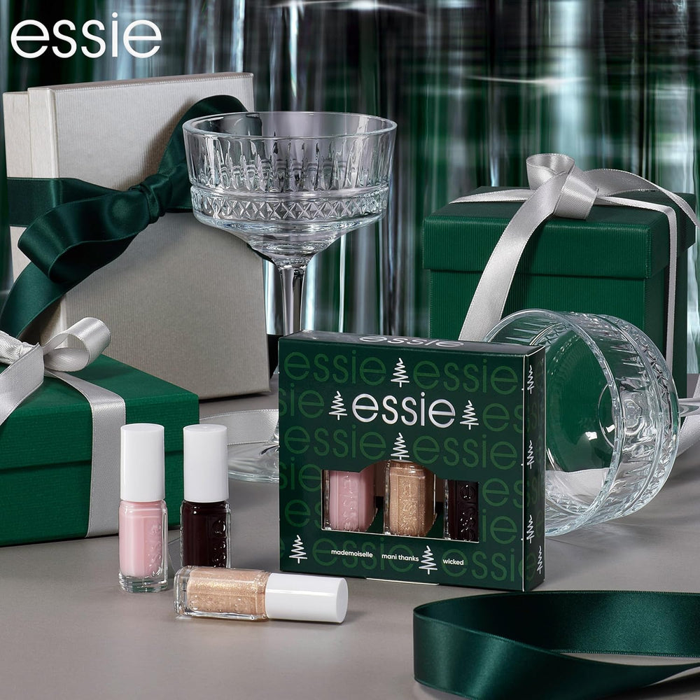 Kit Essie Mini Trio XMAS, non. 13 Mademoiselle + non. 49 Wicky + non. 570 Mani Merci, 3 x 15 ml