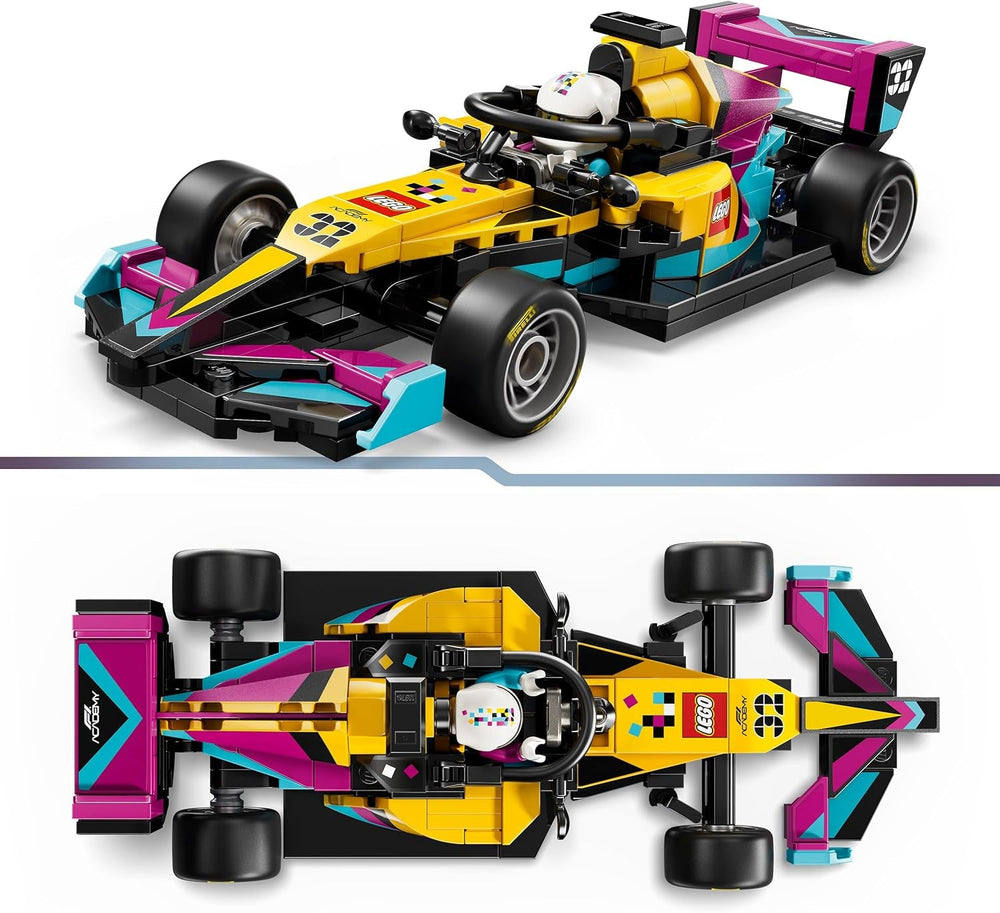 LEGO Speed Champions F1 ACADEMY Rennwagen - Spielzeug Modellauto - Mit Formel 1 Rennfahrerin Minifigur - Geschenk für Mädchen, Jungen & Erwachsene Fans ab 10 Jahren - 77258