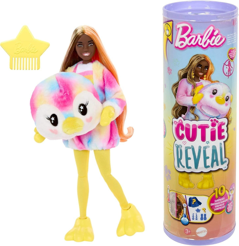 Barbie Cutie Reveal poupée et accessoires, costume en peluche lapin Batik et 10 surprises changeantes de couleur, série Color Dream, HRK38 Naty Shop Pinguin Batik Dolls