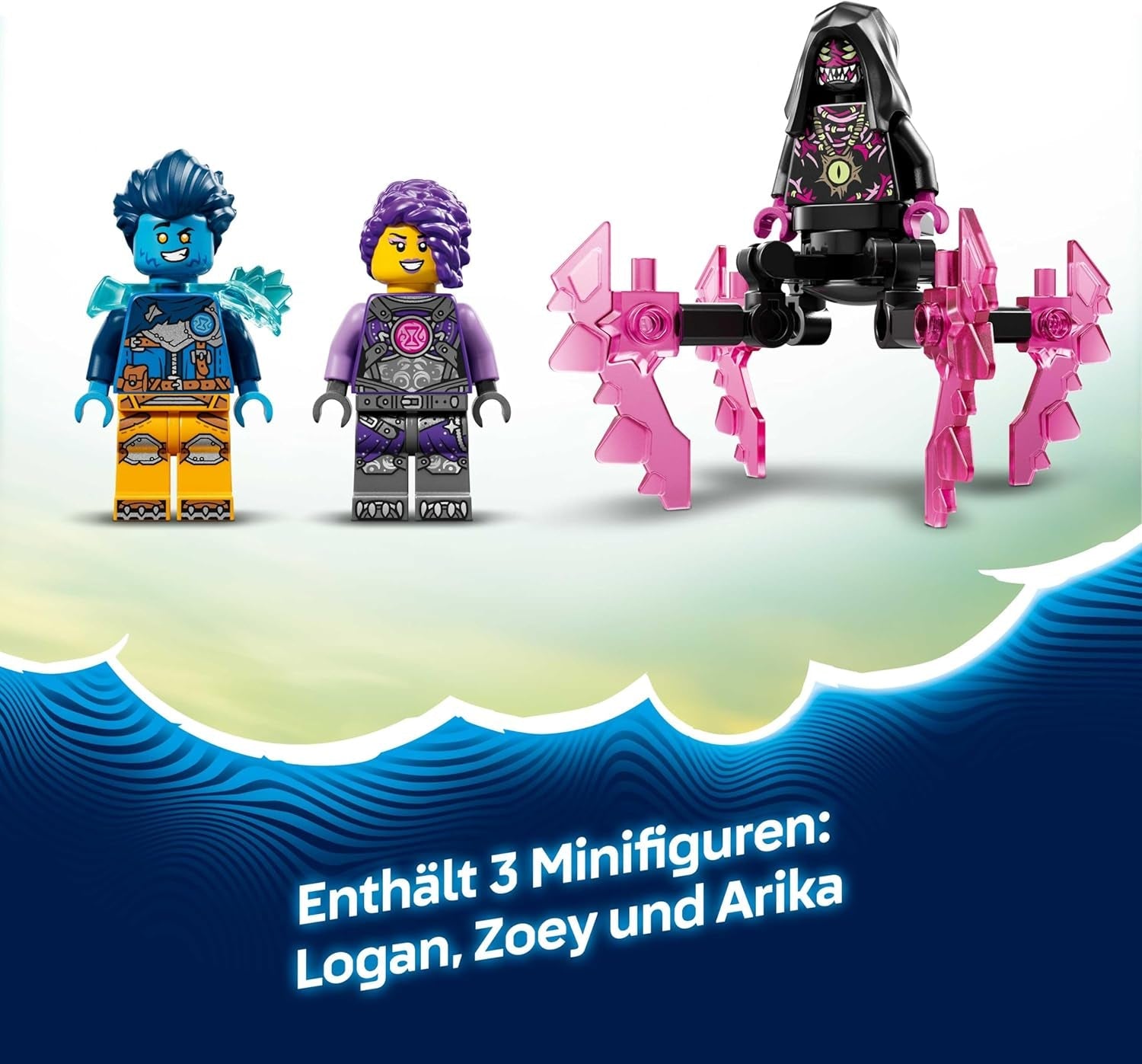 LEGO DREAMZzz 2in1 Krokodil-U-Boot - Spielzeug verwandelbar in Adler-U-Boot - inkl. 3 Minifiguren, 2 Spinnen und Einer sammelbaren blauen Schatz-Kreatur - Geschenk für Jungen ab 8 Jahren - 71512