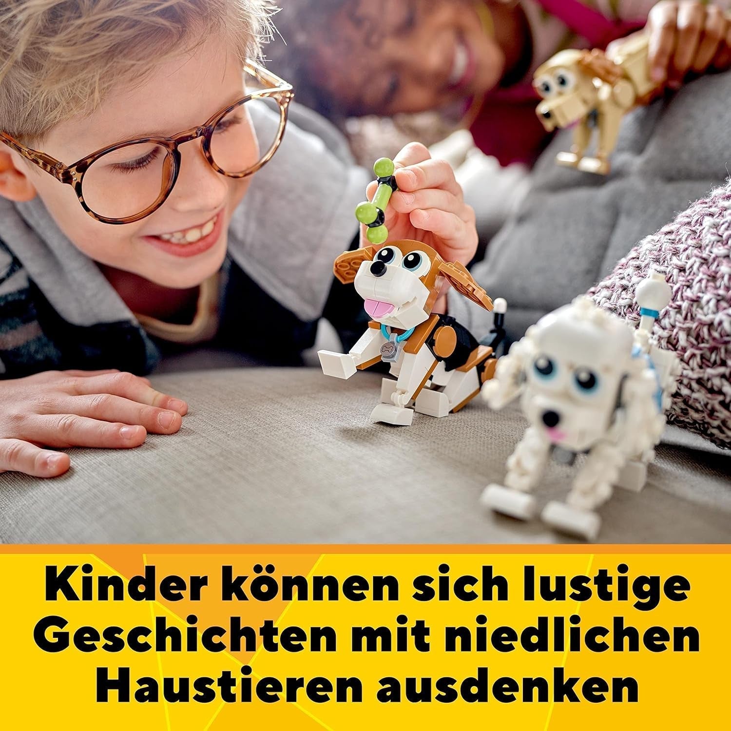 LEGO 31137 Creator Ensemble chien mignon 3 en 1 avec figurines d'animaux teckel, carlin, caniche et plus, jouet pour enfants à partir de 7 ans, cadeau pour les amoureux des chiens Besuche den LEGO-Store