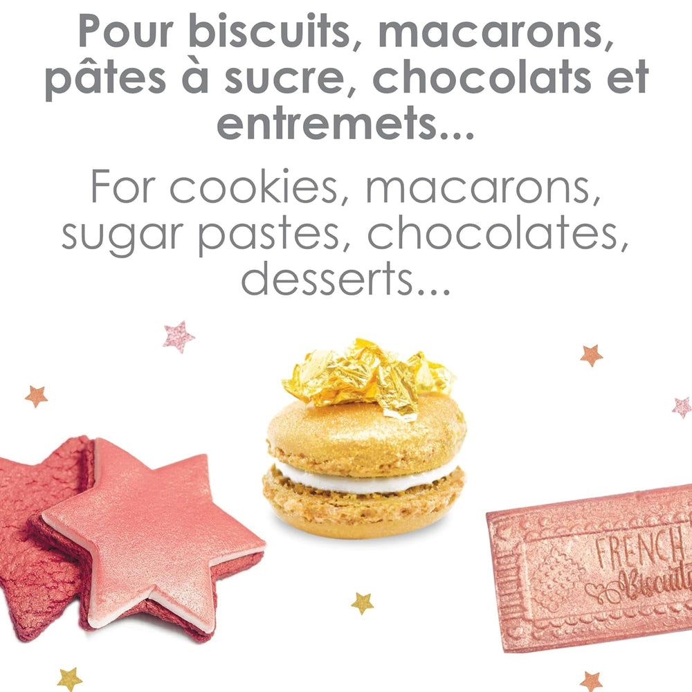 Scrapcooking - Lot de 3 Colorants Alimentaires Métallisés - Colorants Alimentaires : Or, Or Rose et Rubis - Colorant Alimentaire Comestible pour Pâtisserie, Gâteaux, Biscuits, Gâteaux, Chocolat - 4019