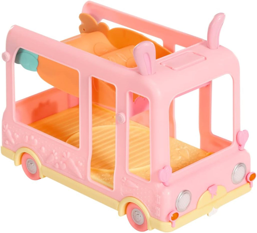 BABY born 904763 Baby Surprise Bus - mini bus jouet pour poupée rose avec 2 poupées exclusives, poussette triple, balançoire, carrousel, toboggan et balançoire triple.